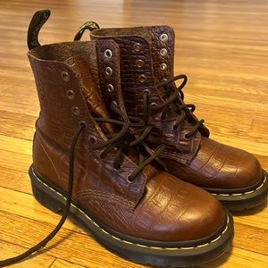 Dr martens pascal croc embossed boots